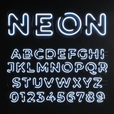 Neon Set 012 Неон Алфавит — Вид 1