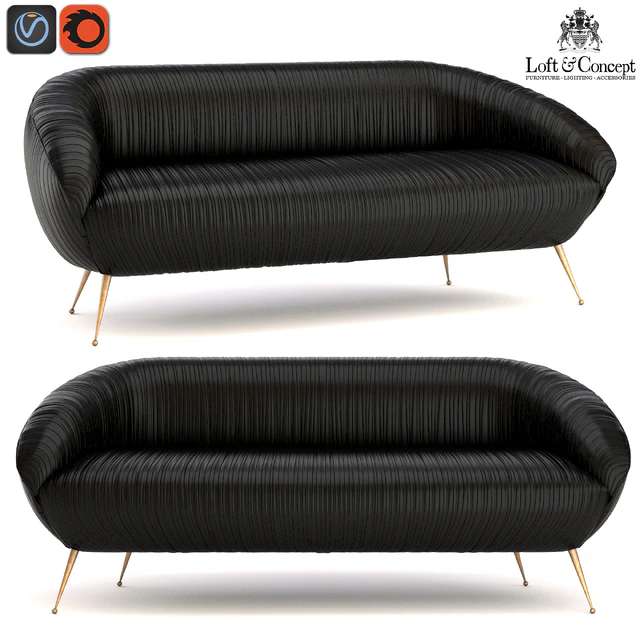 Kelly Wearstler Souffle Settee Leather — Скачать