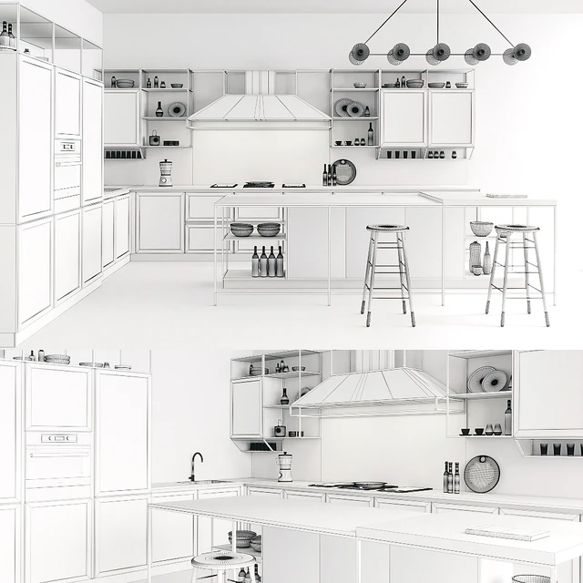 Snaidero Frame olmo tuscan kitchen — Скачать