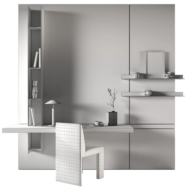 Workplace 4. Minimal home office furniture. — Скачать