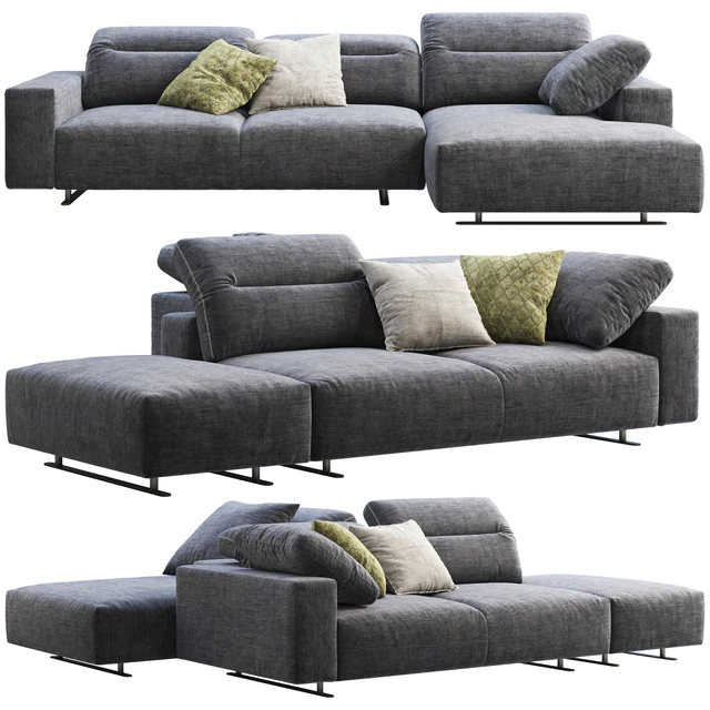 BoConcept Hampton chaise lounge fabric sofas (2 options) — Descargar