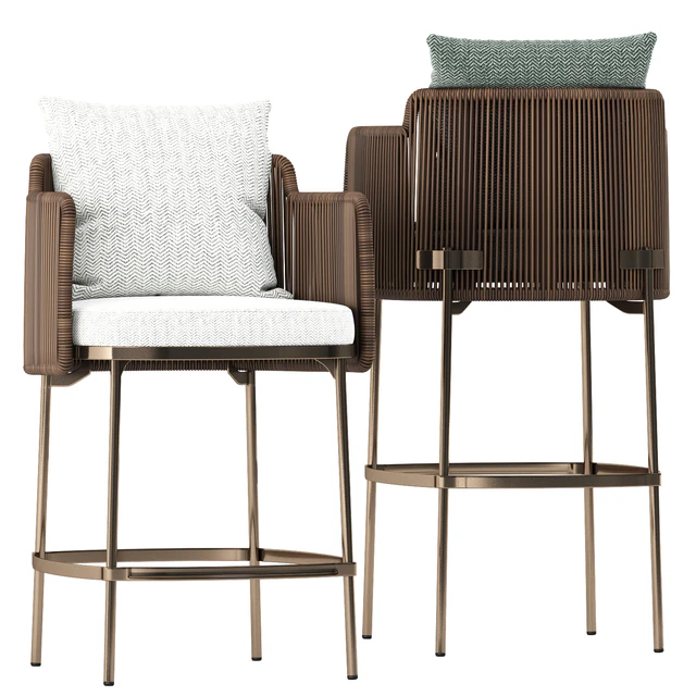 TAPE CORD OUTDOOR bar chair by Minotti — Descargar