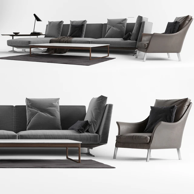Flexform Set 02 Evergreen Sofa — Descargar