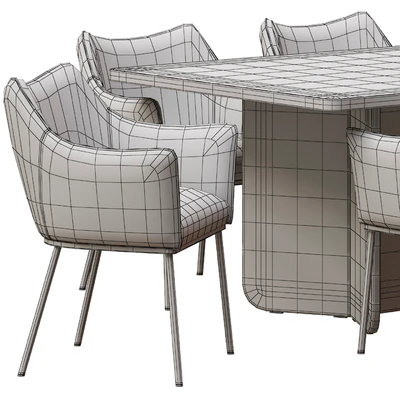 Coco Republic St James Dining Chair and Como Rectangular Table — Ver 2