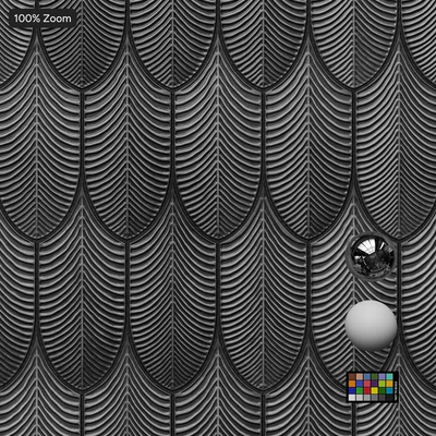palmetto ceramic glossy tile texture dark grey — Ver 3