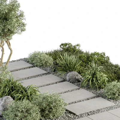Urban Furniture / Architecture Environment with Plants- Set 29.5 — Ver 2