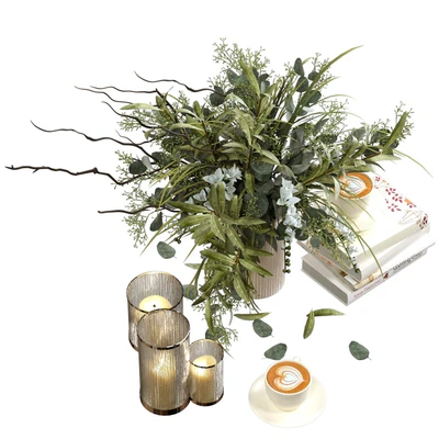 Decorative set with candles and coffee — Ver 2