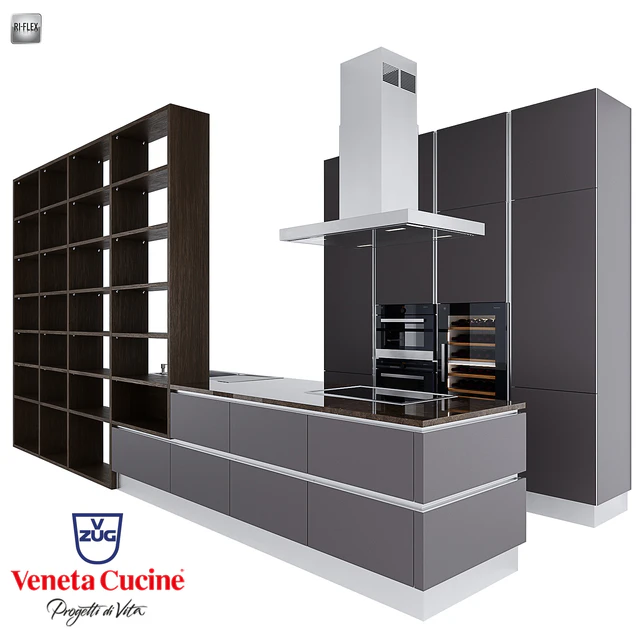 Кухонный гарнитур Ri-Flex от Veneta Cicine и техника V-ZUG. — Скачать