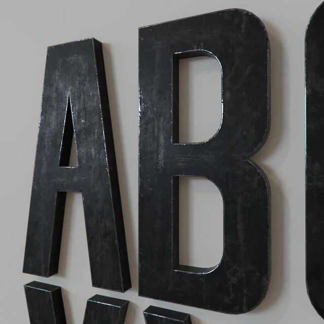 RH 1930S FRENCH SHOP METAL LETTERS — Descargar