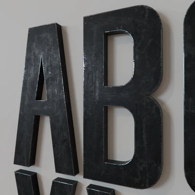 RH 1930S FRENCH SHOP METAL LETTERS — Ver 2