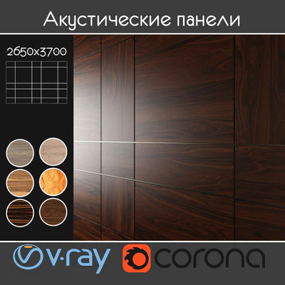 Acoustic decorative panels 6 kinds, set 21 — Ver 1