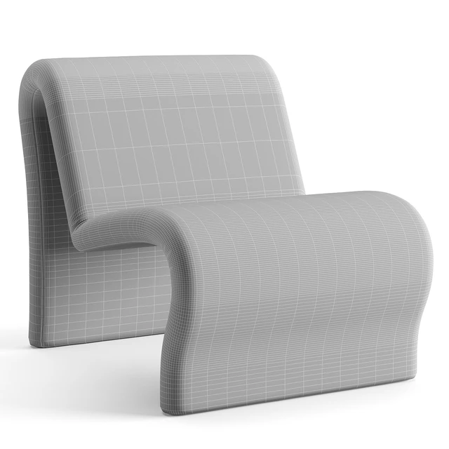 Curvy Sculptural Lounge Chair — Скачать