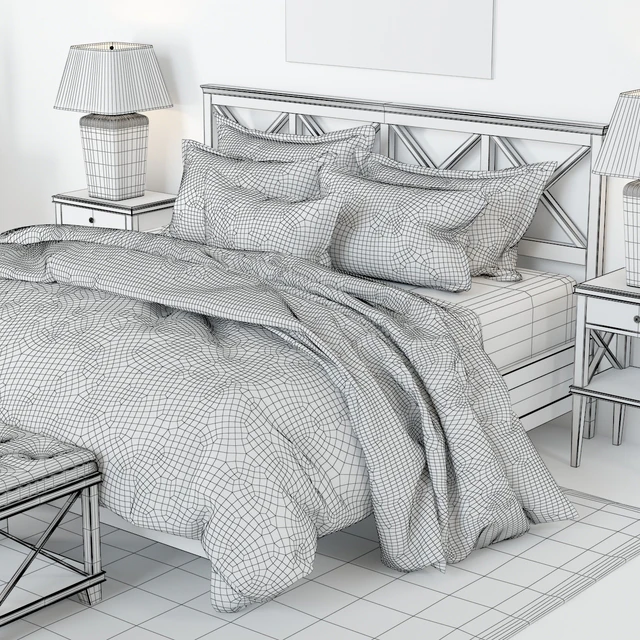 Pottery Barn Clara Lattice Bed set 1 — Скачать