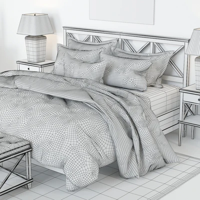 Pottery Barn Clara Lattice Bed set 1 — Вид 3