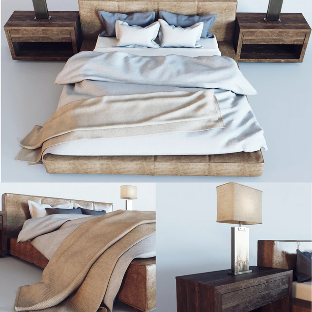 Restoration Hardware Cloud Platform Leather Bed — Скачать