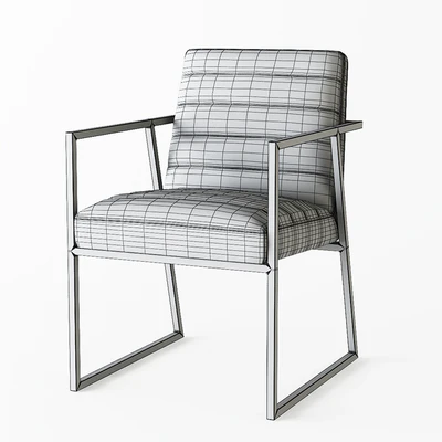 C & B Channel Leather Arm Chair — Ver 2