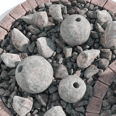 Flowerbad stone decor №3 / Клумба с каменным декором — Вид 2