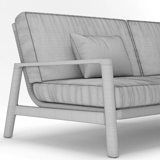 RH Outdoor Mesa teak sofa — Скачать