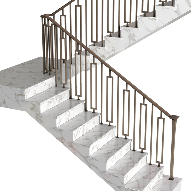 Современная мраморная лестница в стиле Ар-деко.Modern interior stair — Скачать