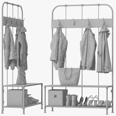 Wood Metal Hall Tree — Вид 2