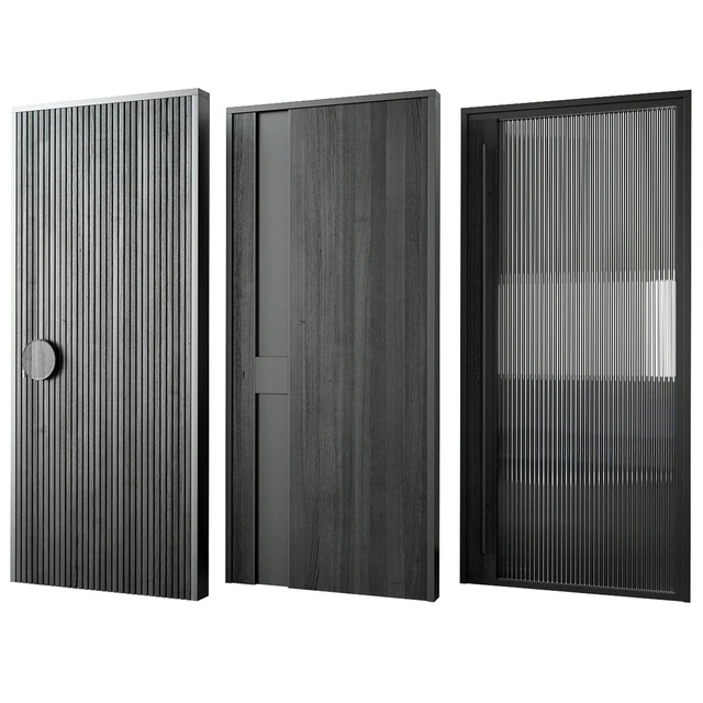 Black modern entrance door — Descargar