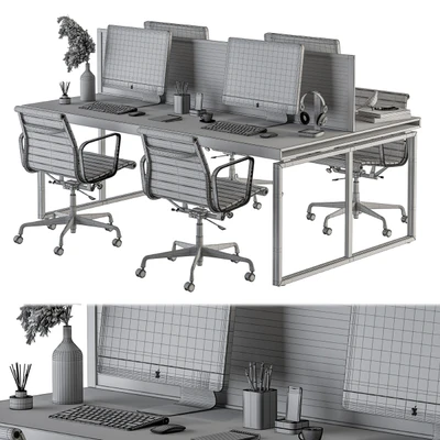 Office Furniture - employee Set 19 — Вид 2