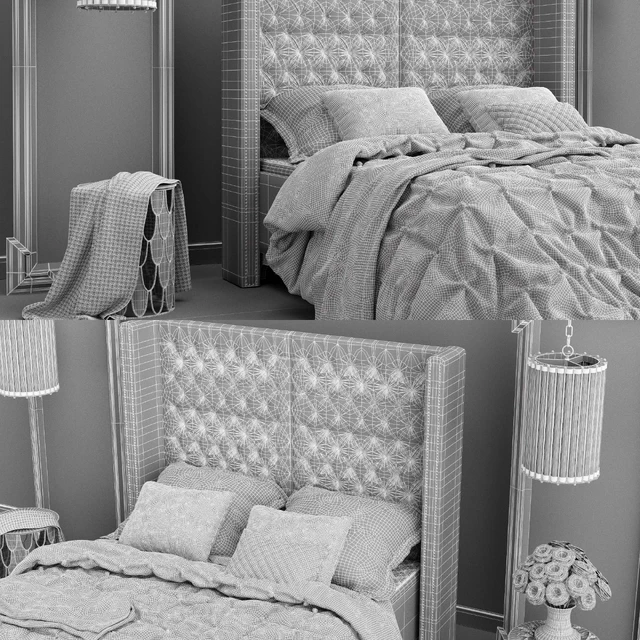 Кровать Eichholtz Headboard Fullerton — Скачать