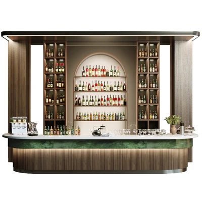 Design of a restaurant with a bar and wine. Alcohol, restaurant 22 — Ver 1