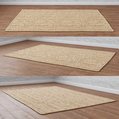 Natural Lengthwise Braided Jute Rug — Ver 2