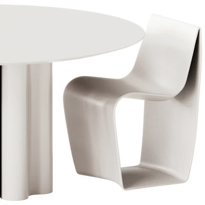 Saba Italia Teatro Magico Round Dining Table and MDF Italia Sign Matt Chair — Вид 3