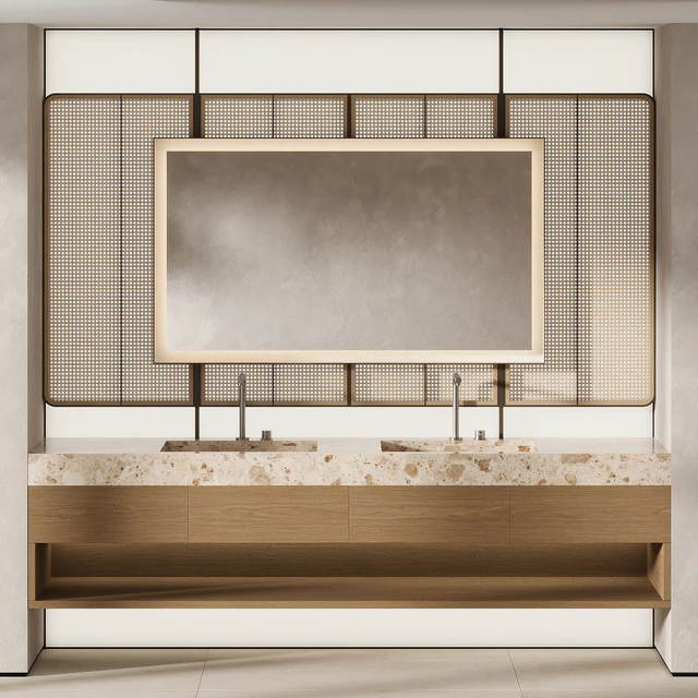 Bathroom furniture with light wall — Descargar