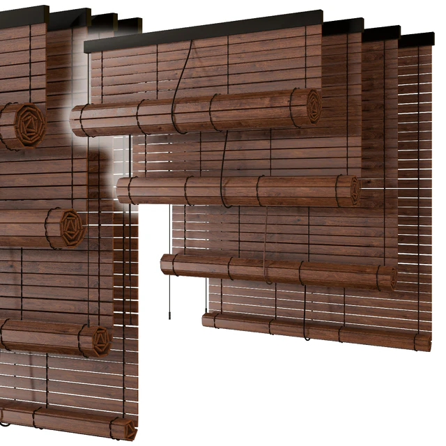 Wooden roller blind — Скачать
