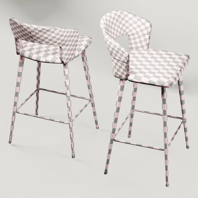 Set of 2 Modern Leather 26''Counter Stool — Descargar