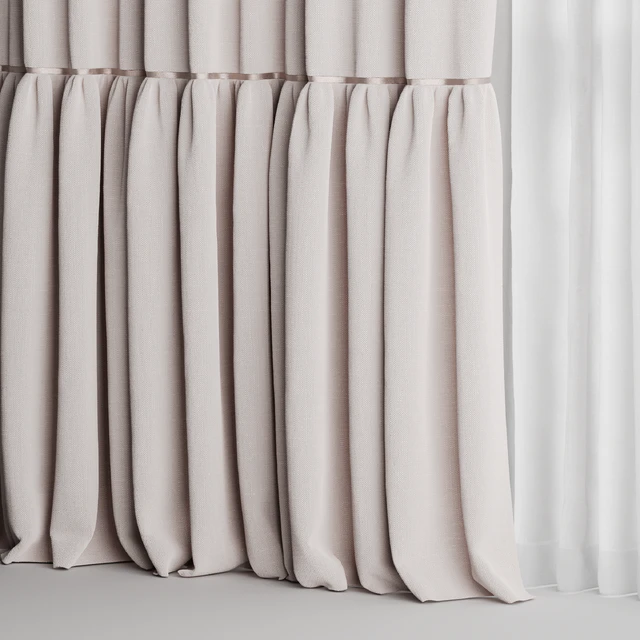 Curtains with tulle for the nursery — Descargar