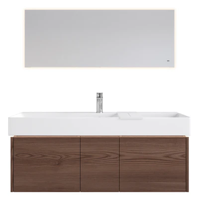 Подвесная тумба с раковиной GRANDE и зеркалом VETRATA, Kerama Marazzi — Вид 1