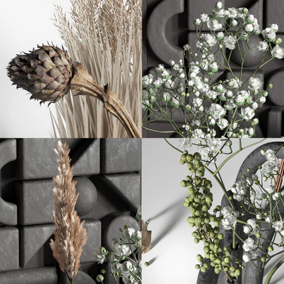 Decorative set 06 with Gypsophila and Manifesto — Ver 2