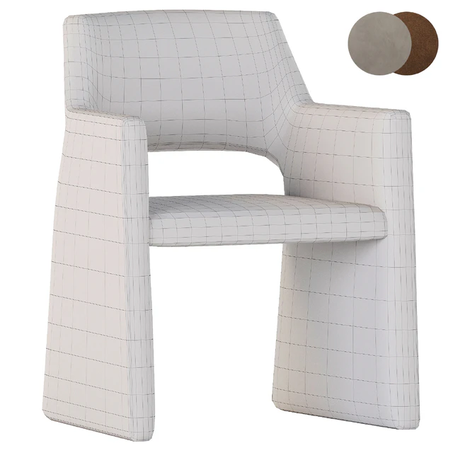 CB2 Foley Faux Mohair Gray Dining Armchair — Descargar