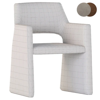 CB2 Foley Faux Mohair Gray Dining Armchair — Ver 4