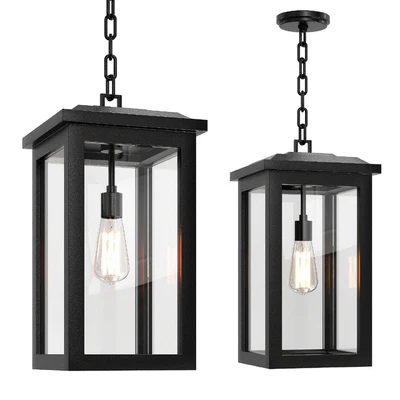 Eastcrest 21 1/2" High Black Outdoor Hanging Light — Ver 1