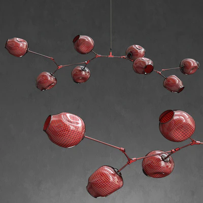 Branching bubble 8 lamps - Gold and Black metal — Вид 2