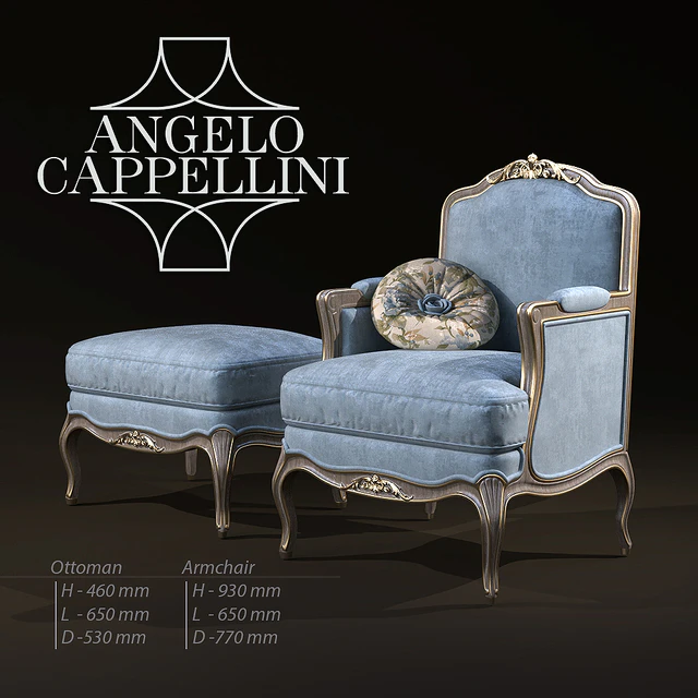 Angelo Cappellini  Armchair ottoman — Скачать