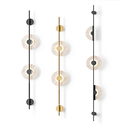 Alabaster Orb Vertical Wall Sconce — Вид 1
