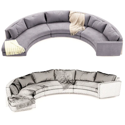 Thayer coggin round sofa — Ver 2