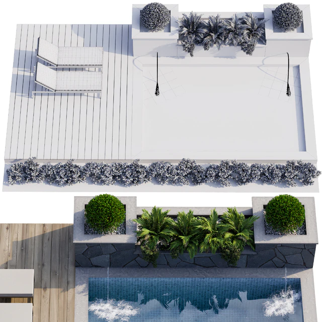 Backyard and Landscape with Pool 12 — Descargar