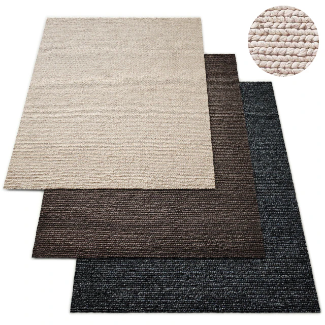 Hand-Braided Textured Wool Rug RH Collection — Скачать