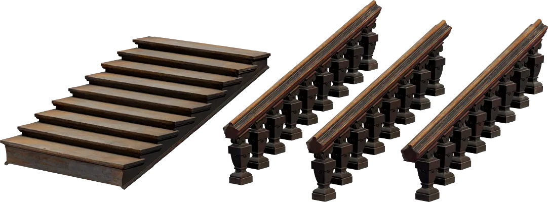 modular stairs and handrail kit 003 — Скачать