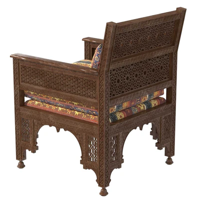 Syrian Inlaid Wooden Chair — Вид 2