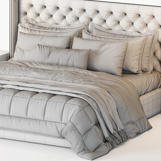 RH Adler Shelter Diamond Tufted Panel Fabric Bed — Descargar