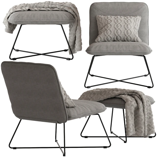 Yolanda Lounge Chair and Ottoman — Скачать