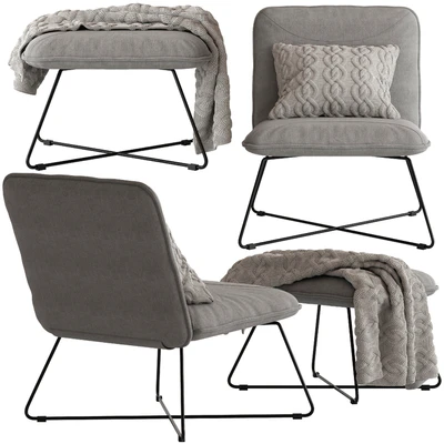 Yolanda Lounge Chair and Ottoman — Вид 2